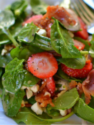 Bacon Spinach Poppy Salad